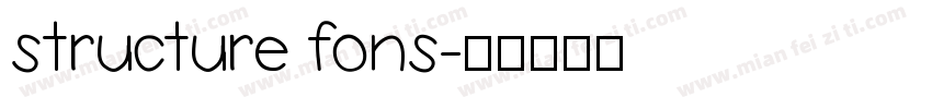 structure fons字体转换